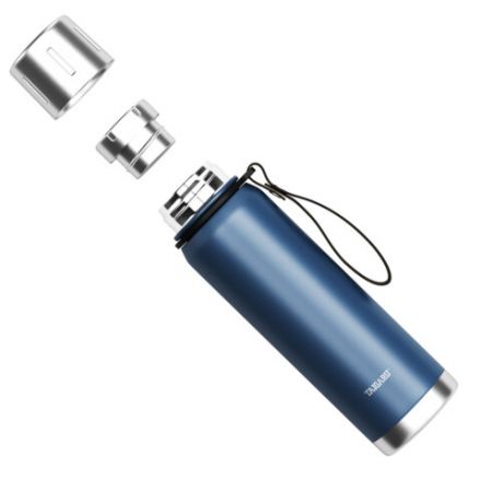 Термос 0,5л CHOICE, нержавеющая сталь SUS316, крышка/кружка, ремешок, синий матовый, TAIGARU (ТАЙГАРУ), 700312