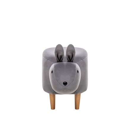 Пуф Leset Rabbit COMBI V32 серый, Ткань Велюр