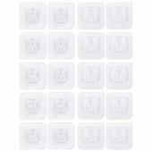 Крючки-кронштейны самоклеящиеся 6х6 см, КОМПЛЕКТ 10 шт., акриловый клей, LAIMA Home, 608794