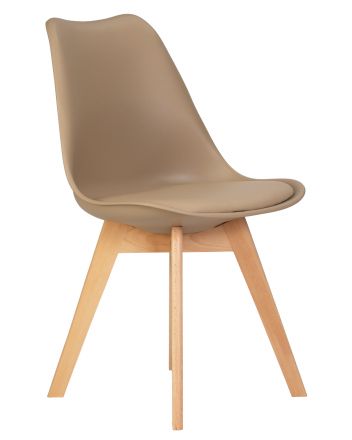 Стул обеденный DOBRIN JERRY SOFT, ножки светлый бук, цвет сиденья бежевый (GR-03) Стул обеденный DOBRIN JERRY SOFT, ножки светлый бук, цвет сиденья бежевый (GR-03)