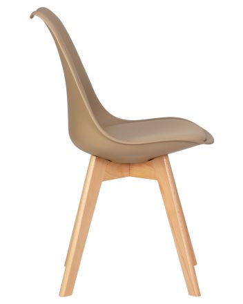 Стул обеденный DOBRIN JERRY SOFT, ножки светлый бук, цвет сиденья бежевый (GR-03) Стул обеденный DOBRIN JERRY SOFT, ножки светлый бук, цвет сиденья бежевый (GR-03)
