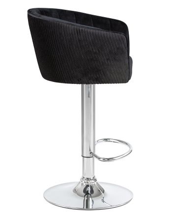 Стул барный DOBRIN DARCY, черный велюр (1922-21) Стул барный DOBRIN DARCY, черный велюр (1922-21)
