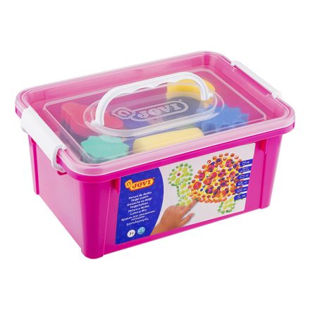 Краски пальчиковые JOVI, 06 цветов, 750г, с аксессуарами, пластиковый контейнер Краски пальчиковые JOVI, 06 цветов, 750г, с аксессуарами, пластиковый контейнер