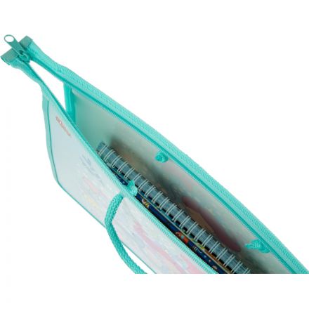 Папка для тетрадей №1School Русалка А4 на молн с ручкам,пластик, 45мм,ПТ-15