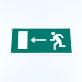 Знак "Направление к эвакуационному выходу налево", КОМПЛЕКТ 10 штук, 150х300 мм, пленка, E04, Е04