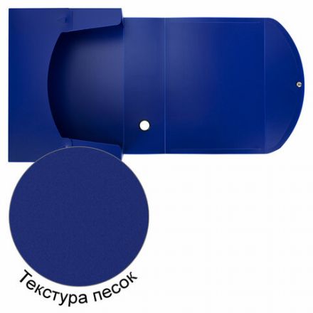 Короб архивный 330х245х100 мм, пластик разборный, до 900 листов, синий, 0,9 мм, BRAUBERG EXTRA, 272894