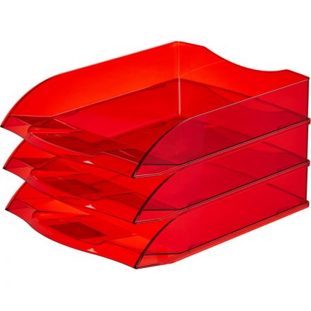 Лоток для бумаг горизонтальный Attache Яркий Офис тонированный красный Лоток для бумаг горизонтальный Attache Яркий Офис тонированный красный