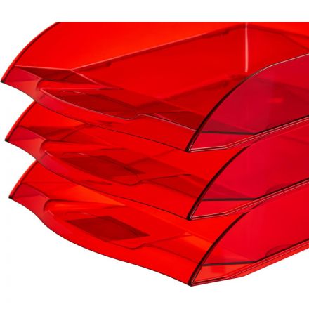 Лоток для бумаг горизонтальный Attache Яркий Офис тонированный красный Лоток для бумаг горизонтальный Attache Яркий Офис тонированный красный