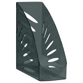 Лоток для бумаг вертикальный СТАММ "Тропик", тонированный черный, ширина 110мм Лоток для бумаг вертикальный СТАММ "Тропик", тонированный черный, ширина 110мм