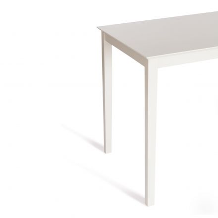 Обеденный комплект эконом Хадсон (стол + 4 стула)/ Hudson Dining Set, дерево гевея/мдф, стол: 110х70х75см / стул: 44х42х89см, ivory white (слоновая кость), ткань кор.-зол