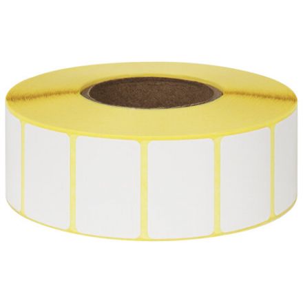 Этикетки термотрансферные, ПОЛУГЛЯНЕЦ, 30х20 мм, 2000 этикеток в ролике, 111971