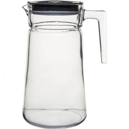 Кувшин СИТИ 2000 мл, серая пластиковая крышка,стекло, 6шт/уп