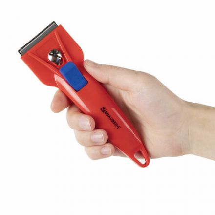 Скребок для любых поверхностей (стеклокерамика, стекло, плитка) BRAUBERG "CLASSIC", фиксатор, 607458