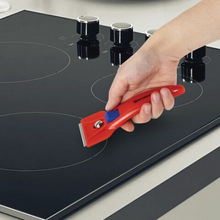 Скребок для любых поверхностей (стеклокерамика, стекло, плитка) BRAUBERG "CLASSIC", фиксатор, 607458