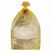 Пакеты для медицинских отходов КОМПЛЕКТ 100 шт., класс Б (желтые) 30 л, 50х60 см,16 мкм, ПТП "Киль"