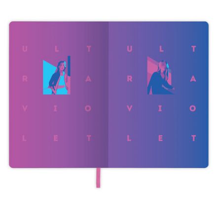 Блокнот А5 (143x210 мм), BRAUBERG VISTA "Ultraviolet", под кожу, гибкий, 80 л., 112061