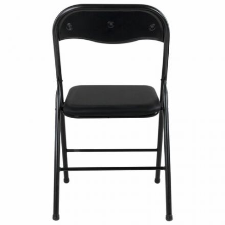 Стул складной BRABIX "Golf CF-007", черный каркас, кожзам черный, 531565 Стул складной BRABIX "Golf CF-007", черный каркас, кожзам черный, 531565