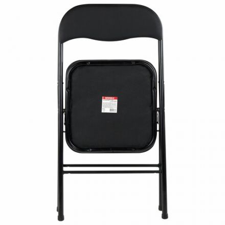 Стул складной BRABIX "Golf CF-007", черный каркас, кожзам черный, 531565 Стул складной BRABIX "Golf CF-007", черный каркас, кожзам черный, 531565