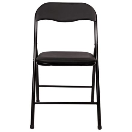 Стул складной BRABIX "Golf CF-007", черный каркас, кожзам черный, 531565 Стул складной BRABIX "Golf CF-007", черный каркас, кожзам черный, 531565