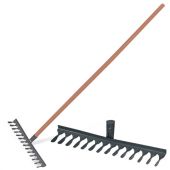 Грабли классические витые, 14 зубьев, ширина 40 см, деревянный черенок 120 см, КМ000876 Грабли классические витые, 14 зубьев, ширина 40 см, деревянный черенок 120 см, КМ000876
