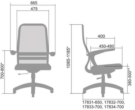 Кресло Метта CP-10 Ch синее, крестовина хром(d696)
