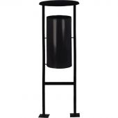 Урна д/улицы 24л металл, черная Титан УК-1