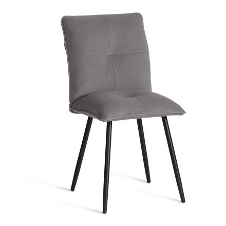 Стул обеденный Sweet флок , серый/черный, 29, 46х55х88