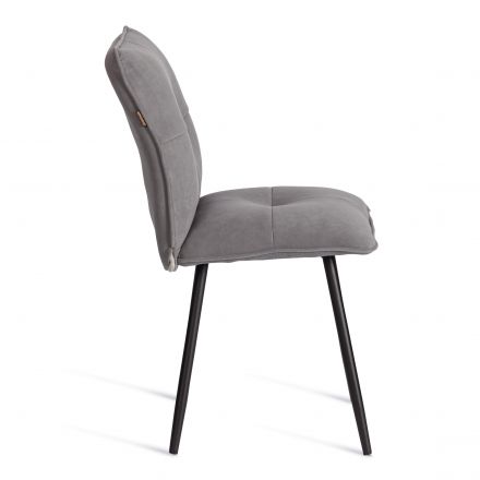 Стул обеденный Sweet флок , серый/черный, 29, 46х55х88