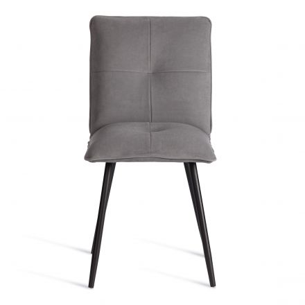 Стул обеденный Sweet флок , серый/черный, 29, 46х55х88