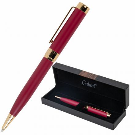 Ручка подарочная шариковая GALANT "Rossi", корпус красный, детали золото, узел 0,7 мм, линия письма 0,5 мм, синяя, 144172 Ручка подарочная шариковая GALANT "Rossi", корпус красный, детали золото, узел 0,7 мм, линия письма 0,5 мм, синяя, 144172