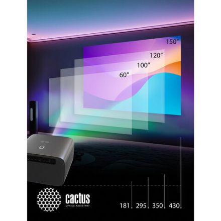 Проектор CACTUS CS-PRC.06B.WUXGA-A, LCD, 1920x1080, 16:9, 4:3, 900 лм, 2000:1, 3 кг Проектор CACTUS CS-PRC.06B.WUXGA-A, LCD, 1920x1080, 16:9, 4:3, 900 лм, 2000:1, 3 кг