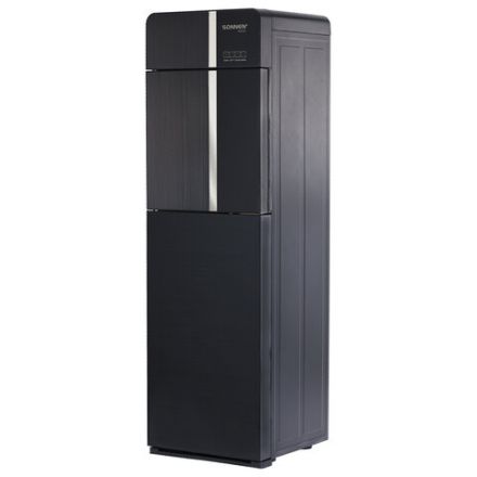 Кулер для воды SONNEN FSE-03BR, напольный, нагрев/охлаждение электронное, НИЖНЯЯ ЗАГРУЗКА, 3 крана, черный, 455754