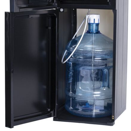 Кулер для воды SONNEN FSE-03BR, напольный, нагрев/охлаждение электронное, НИЖНЯЯ ЗАГРУЗКА, 3 крана, черный, 455754