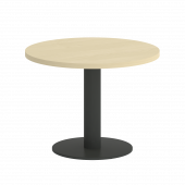 Home Office Стол журнальный круглый VR.SP-5-60.1G Клён/Антрацит металл 600*600*450