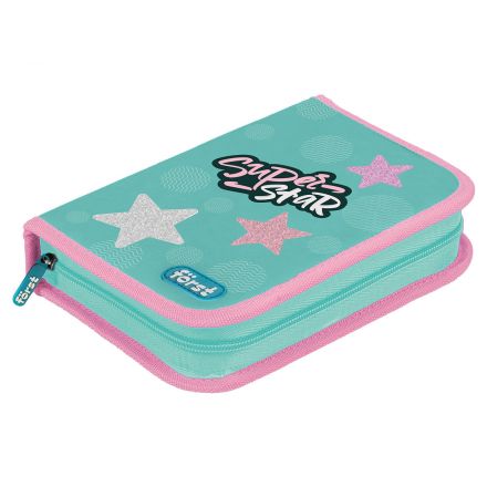 Пенал 1 отделение, 200*140*40 Först "Super star", дополнительная откидная секция, полиэстер Пенал 1 отделение, 200*140*40 Först "Super star", дополнительная откидная секция, полиэстер