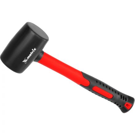 Киянка резиновая 225 г черная резина фибергласовая рукоятка Matrix 11175