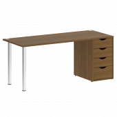 Home Office Стол письменный VR.SP-3-178.4 Орех/Хром опоры 1780*720*750