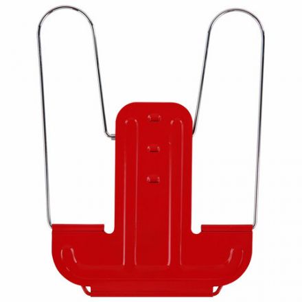 Подставка для книг и учебников BRAUBERG LINE+, металлическая, красная, европодвес, 238070