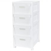 Комод BP_на колесах Velvet, 4 ящика,300х385х690 ММ (Белый)