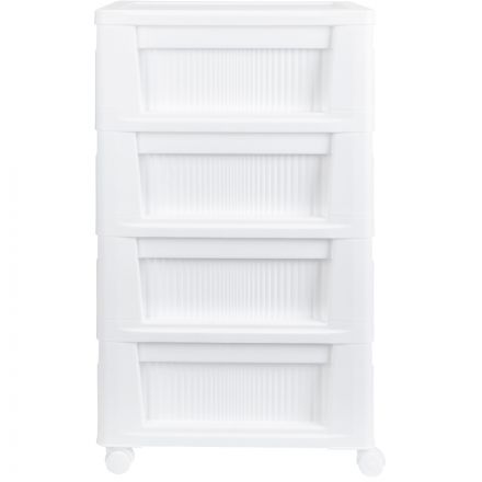 Комод BP_на колесах Velvet, 4 ящика,300х385х690 ММ (Белый)