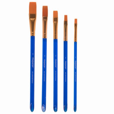 Кисти ПИФАГОР, набор 5 шт. (СИНТЕТИКА: плоские № 1, 2, 3, 4, 5), пакет с европодвесом, 200888 Кисти ПИФАГОР, набор 5 шт. (СИНТЕТИКА: плоские № 1, 2, 3, 4, 5), пакет с европодвесом, 200888