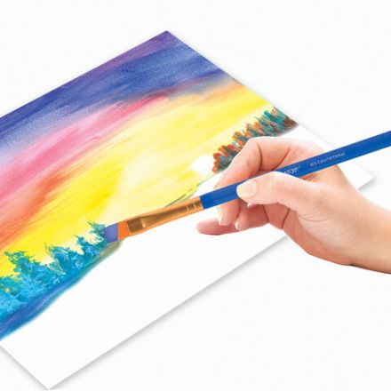 Кисти ПИФАГОР, набор 5 шт. (СИНТЕТИКА: плоские № 1, 2, 3, 4, 5), пакет с европодвесом, 200888 Кисти ПИФАГОР, набор 5 шт. (СИНТЕТИКА: плоские № 1, 2, 3, 4, 5), пакет с европодвесом, 200888