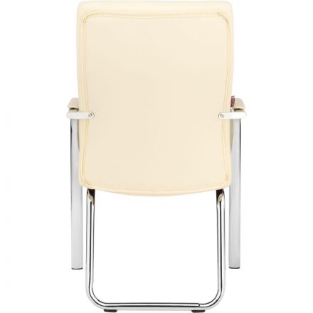 Конференц-кресло BN_TQ_Echair-807 VPU кожзам бежевый, хром