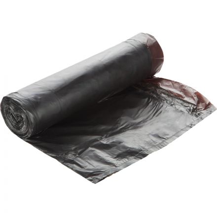 Мешки для мусора ПНД 60л 12мкм 20шт/рул черные 58x68см Luscan с завязками