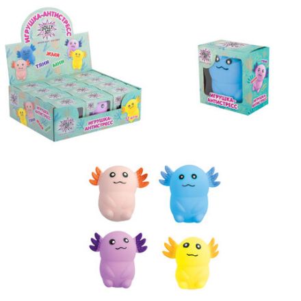 Игрушка-антистресс "АКСОЛОТЛЬ", 8 см, ассорти, 4 цвета, дисплей, JOLLY JOT (ДЖОЛЛИ ДЖОТ), 665806 Игрушка-антистресс "АКСОЛОТЛЬ", 8 см, ассорти, 4 цвета, дисплей, JOLLY JOT (ДЖОЛЛИ ДЖОТ), 665806