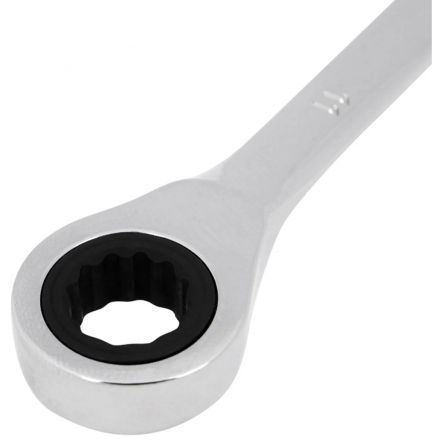 Ключ комбинированный трещоточный 11мм, CrV, зеркальн. хром REXANT 12-5806-1