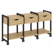 Loft Тумба на колесных опорах наборная. Вариант №4 VR.L-TN-4.K Тиквуд светлый/Чёрный металл 1440*460*767 Loft Тумба на колесных опорах наборная. Вариант №4 VR.L-TN-4.K Тиквуд светлый/Чёрный металл 1440*460*767