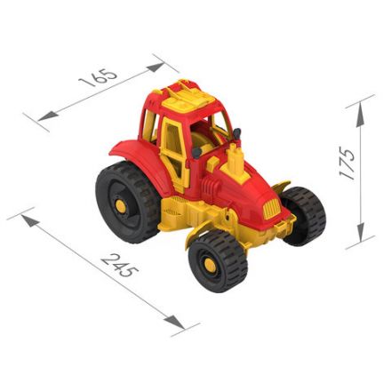 Трактор игрушечный, "Классик" пластиковый, 24,5x16,5x17,8 см, НОРДПЛАСТ, 395 Трактор игрушечный, "Классик" пластиковый, 24,5x16,5x17,8 см, НОРДПЛАСТ, 395