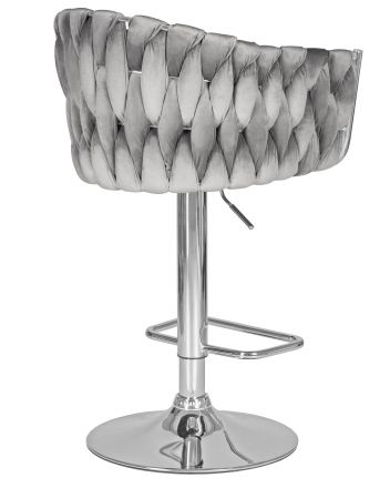 Набор 2 шт Стул барный DOBRIN MARCEL, серый велюр (MJ9-75)