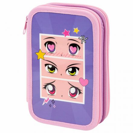 Пенал ПИФАГОР, 3 отделения, ламинированный картон, 19х11 см, "Anime eyes", 272251 Пенал ПИФАГОР, 3 отделения, ламинированный картон, 19х11 см, "Anime eyes", 272251